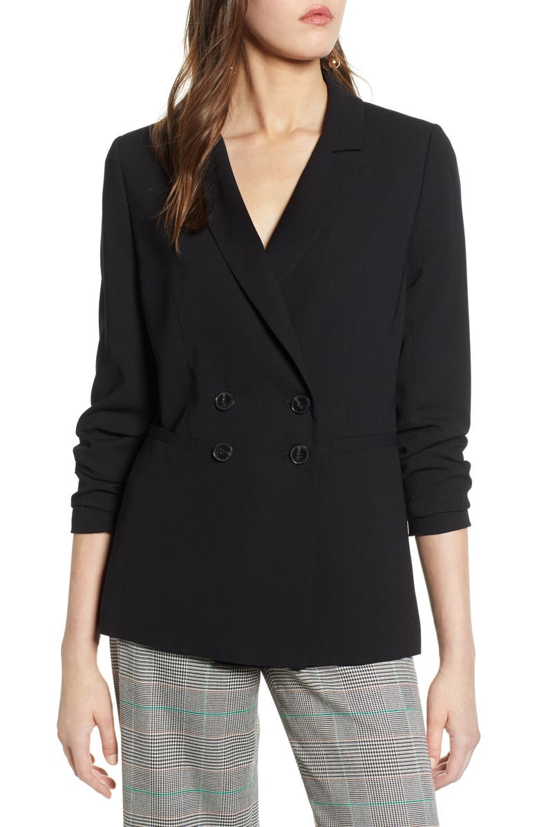 Halogen<sup>®</sup> Double Breasted Blazer, Main, color, 