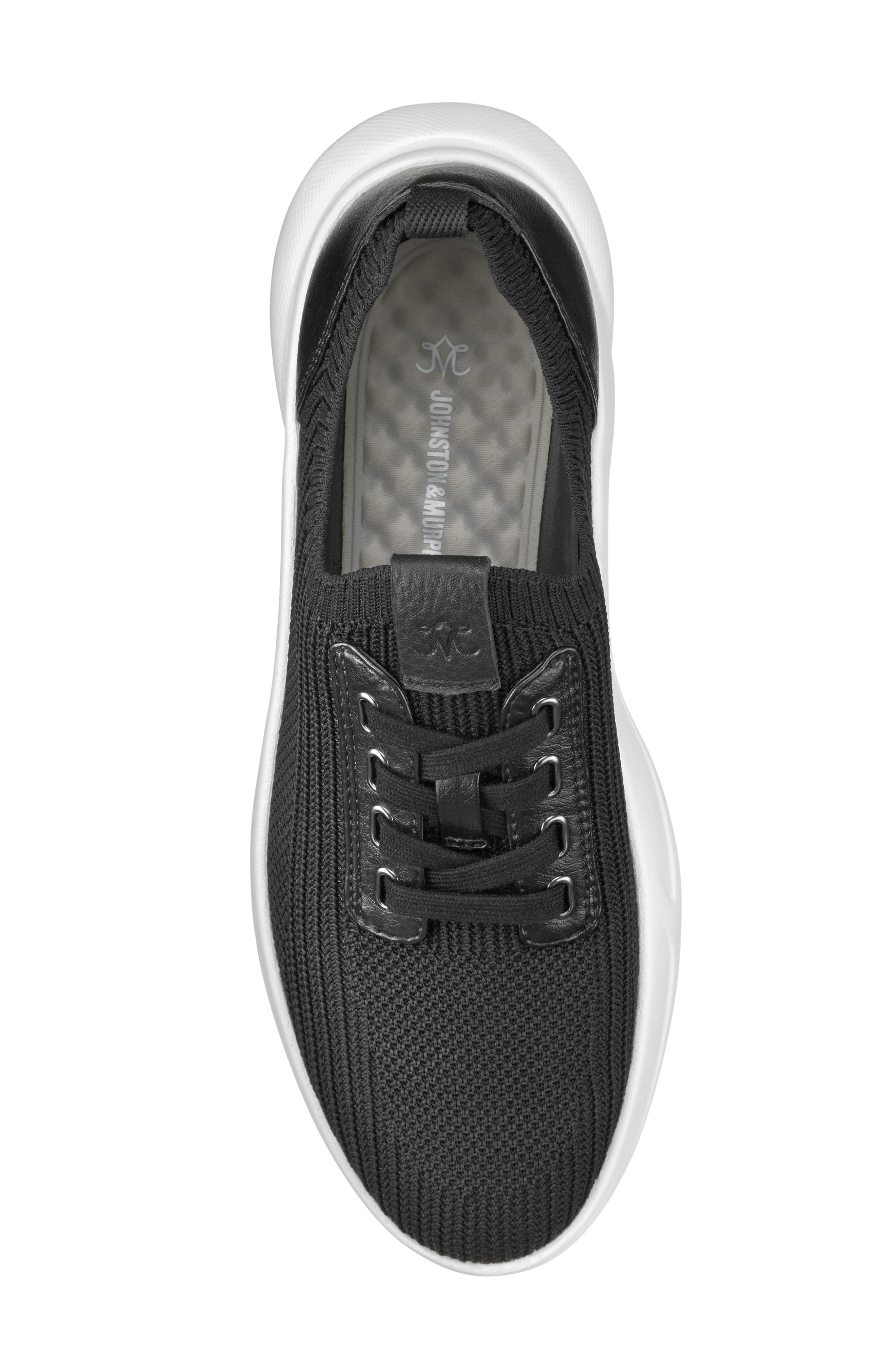 Johnston & Murphy Escape Knit Sneaker, Alternate, color, Black Knit