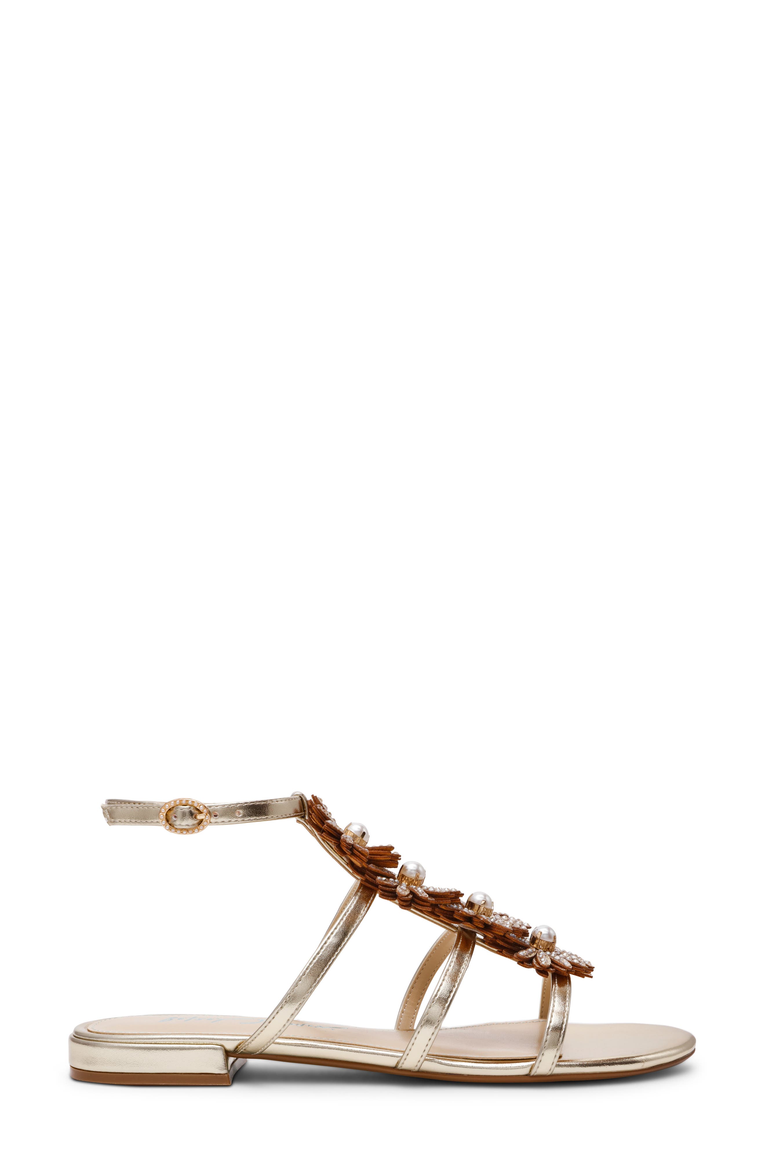 Joyce Ankle Strap Sandal, Alternate, color, GOLD