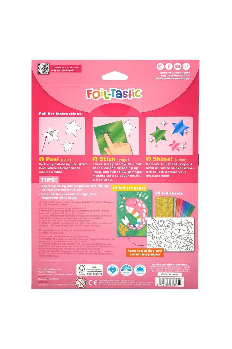 Foiltastic Foil Art and Coloring Set, Diy Craft, Alternate, color, Multicolored