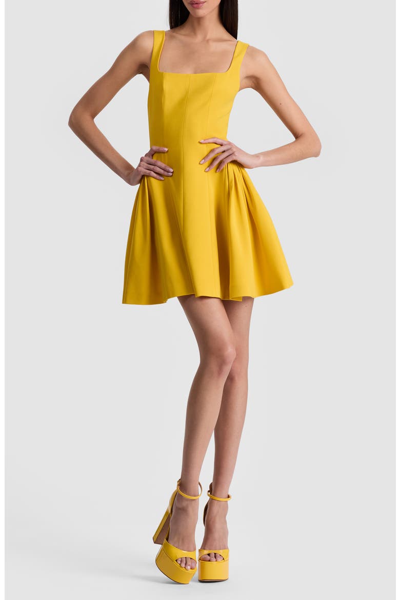 Vera Fit & Flare Minidress, Main, color, GOLDEN HOUR