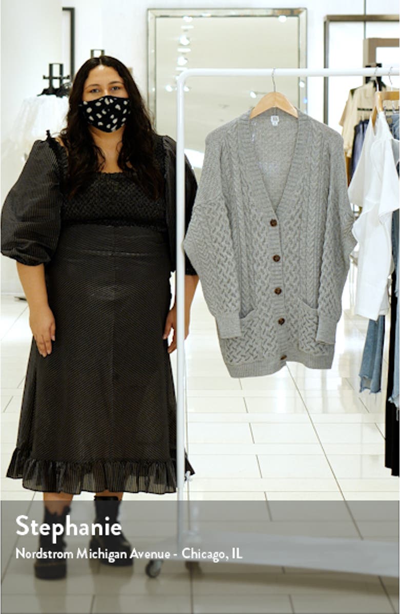 Aran Mix Stitch Cardigan, sales video thumbnail