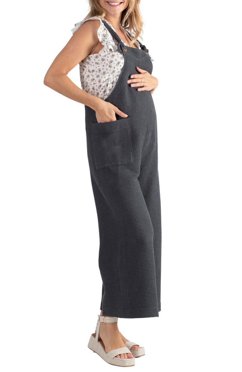 Cache Coeur Maya Organic Cotton Gauze Maternity/Nursing Jumpsuit, Alternate, color,