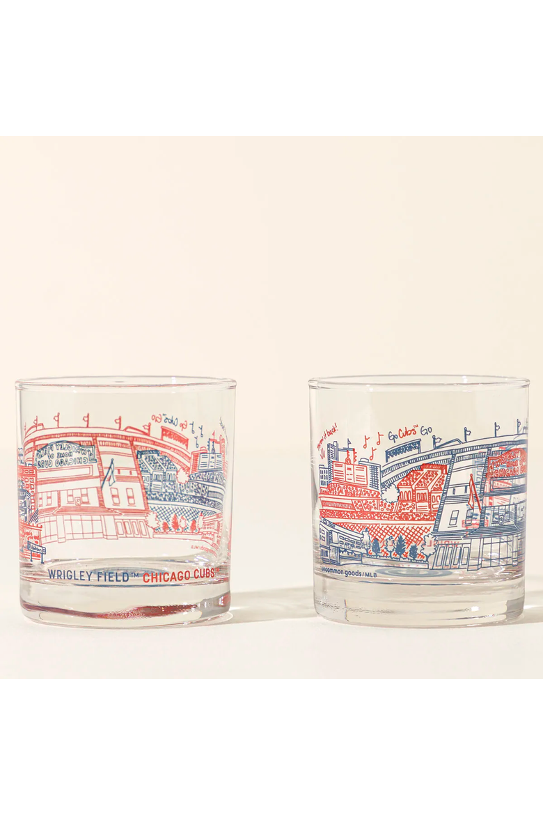 MLB Stadiumscape Rocks Glasses - Set of 2, Alternate, color, Chicago Cubs