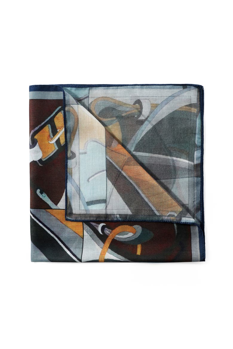 The Romey Scarf, Alternate, color, Orange/Black