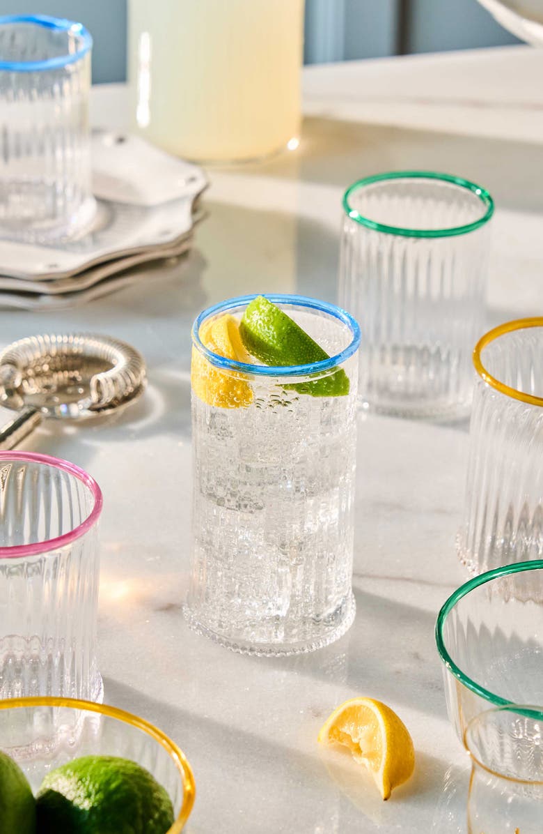 Juliska Nell Highball Glass, Alternate, color, Chambray