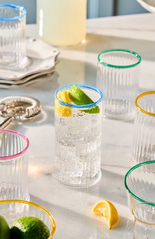 Juliska Nell Set Of 4 Highball Glasses In Chambray