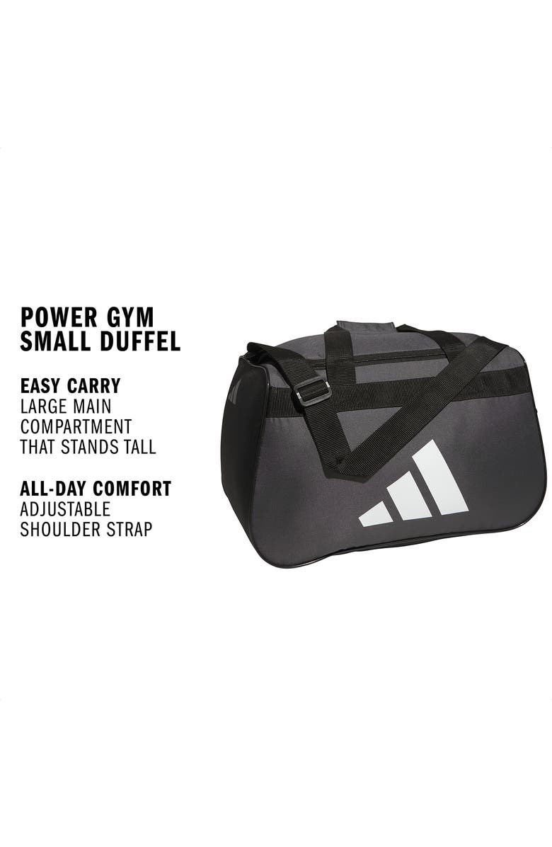 adidas Power Gym Small Duffel, Alternate, color, Team Dark Grey/ White/ Black