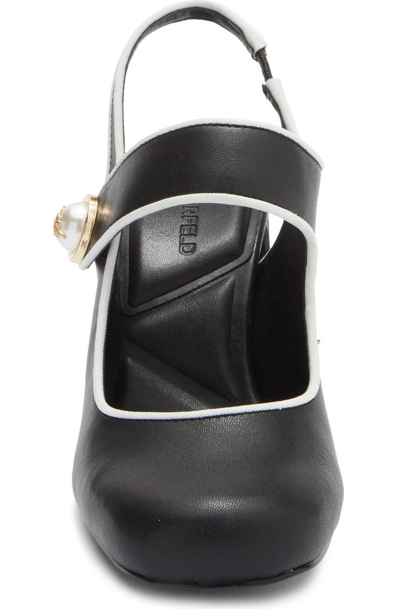 KARL LAGERFELD PARIS Piermont Slingblack Pump, Alternate, color, Black/ Bright White