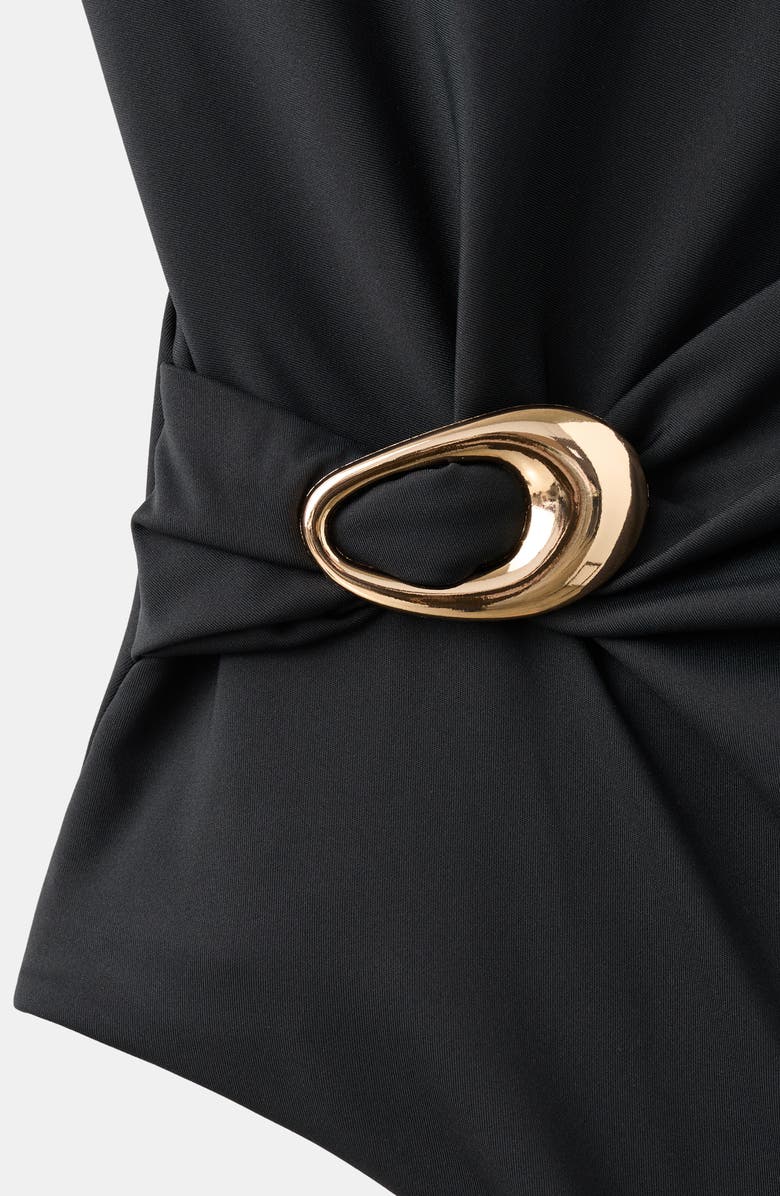 MANGO Asymmetric Open Back O-Ring One-Piece Swimsuit, Alternate, color, 