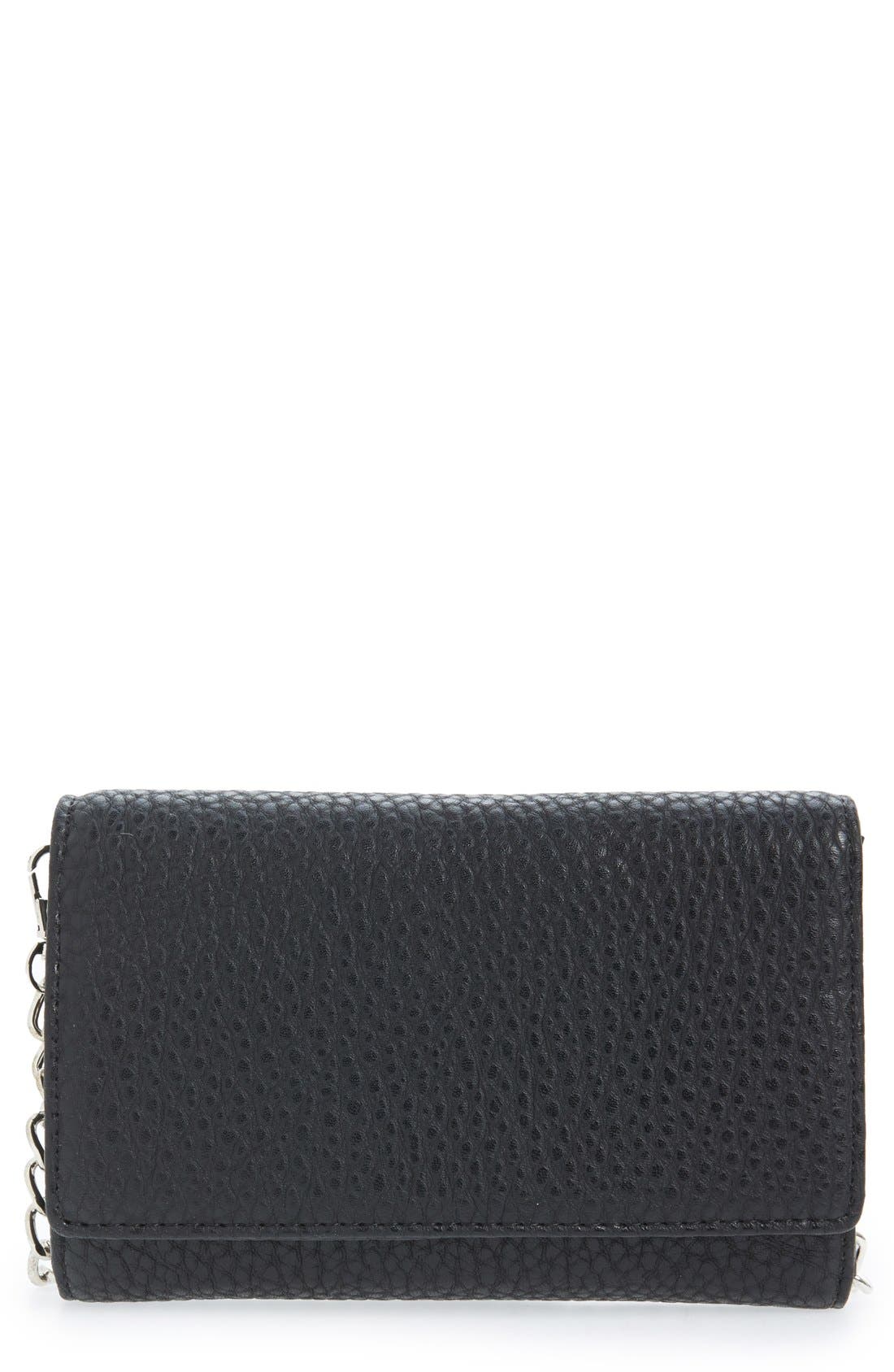 Phase 3 Faux Leather Wallet on a Chain, Main, color, 