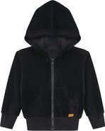 Charlotte & George Cotton Velour Zip Hoodie Cardigan