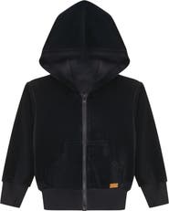 Charlotte & George Cotton Velour Zip Hoodie Cardigan