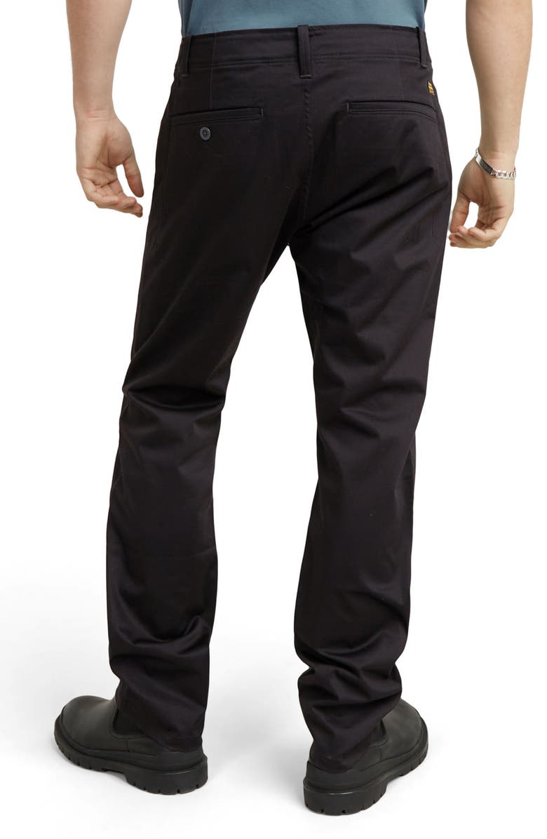 G-STAR Mosa Straight Leg Flat Front Chinos, Alternate, color, Dark Black