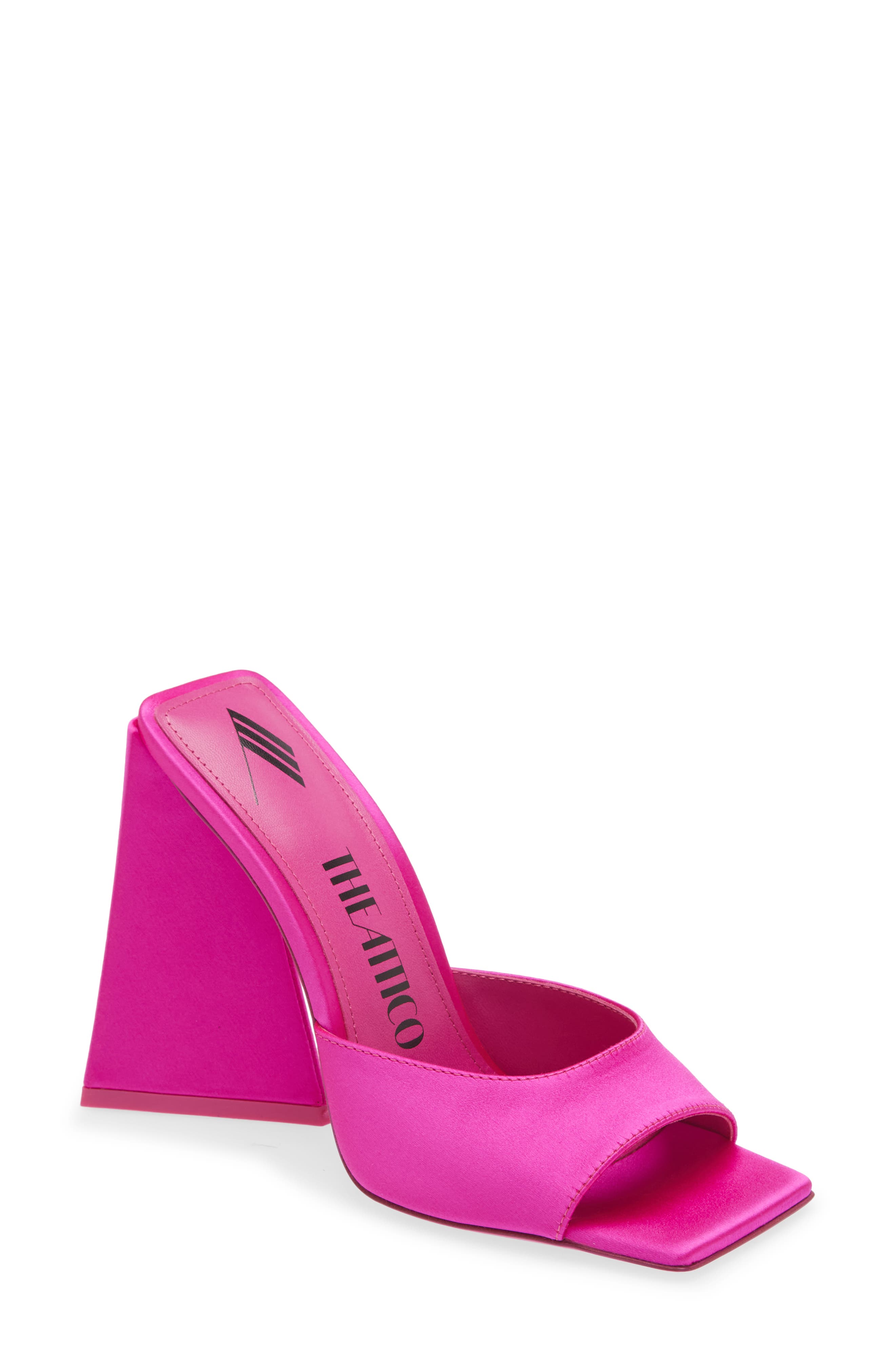 The Attico Devon Slide Sandal, Main, color, Fuchsia