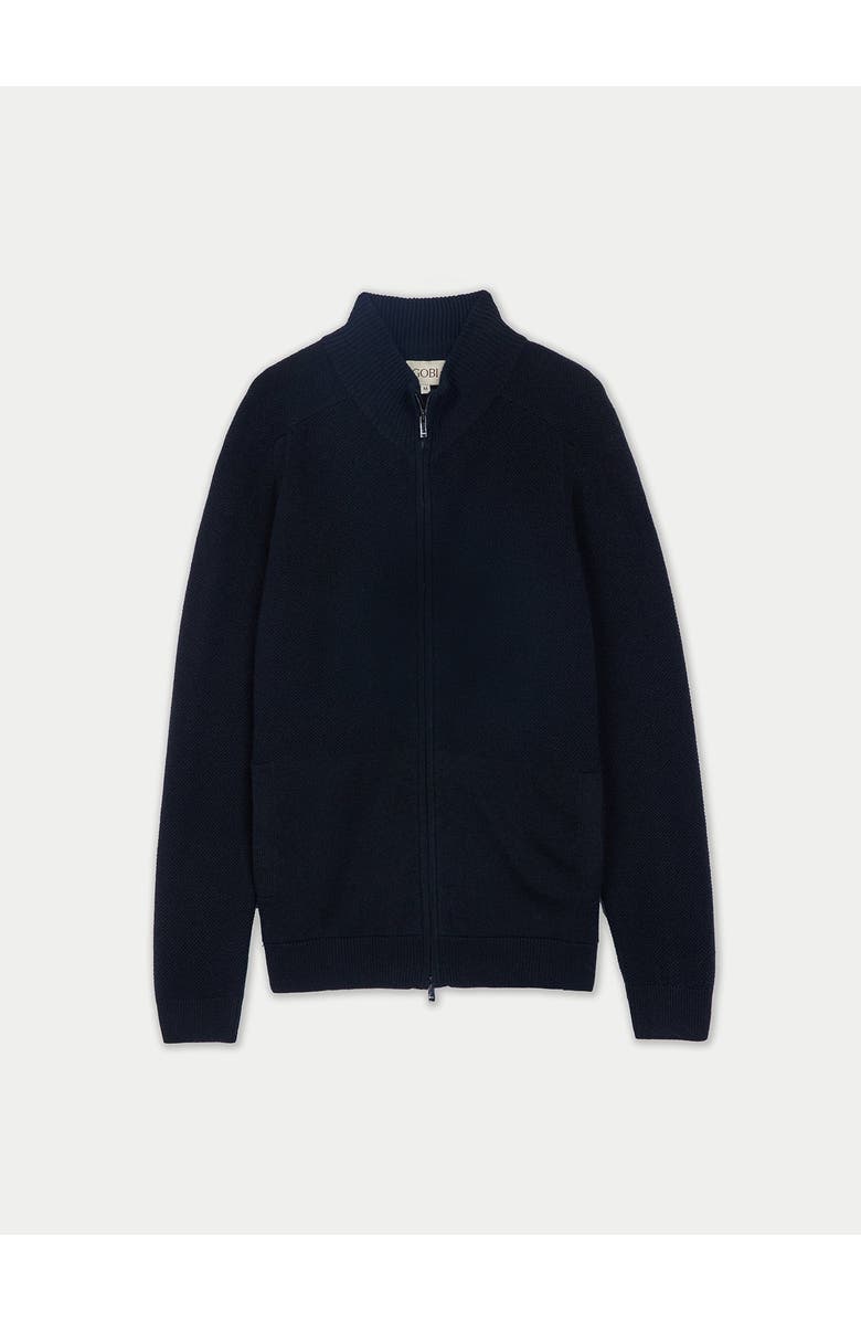 GOBI Mongolian Cashmere High Neck Full-Zip Cashmere Cardigan, Main, color,