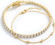 Mint & Lily Bezel Set Bracelet and Tennis Bracelet Bundle