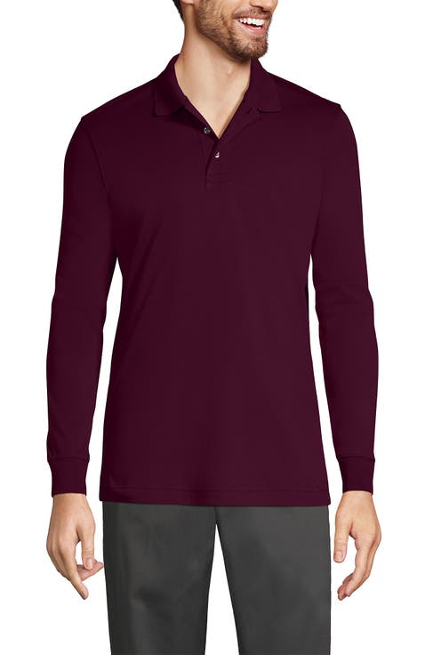 School Uniform  Long Sleeve Interlock Polo Shirt