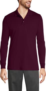 Lands' End School Uniform Long Sleeve Interlock Polo Shirt