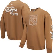 PRO STANDARD Men's Pro Standard  Brown New York Rangers Paint the City Pullover Sweatshirt