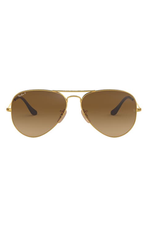 58mm Polarized Aviator Sunglasses