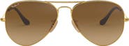 Ray-Ban 58mm Polarized Aviator Sunglasses