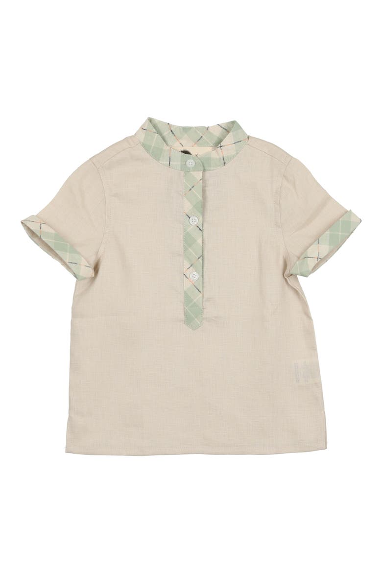 Kids' Slub Cotton Blend Henley, Main, color, MINT