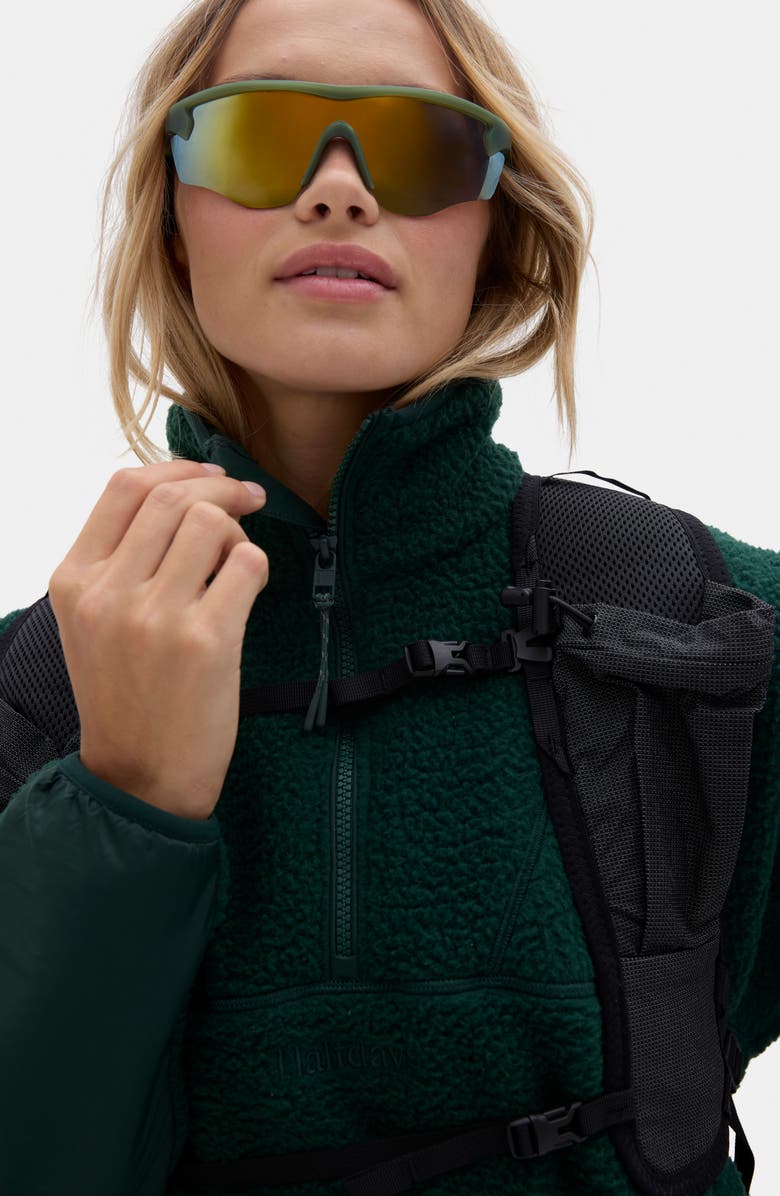 Halfdays Pieper Water Repellent Recycled Polyester Fleece Quarter Zip Top, Alternate, color, Alpine