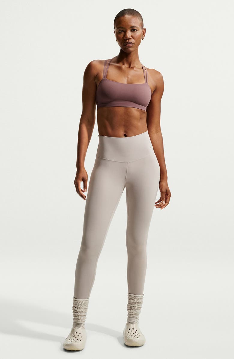 Nike Zenvy Strappy Light-Support Padded Sports Bra, Alternate, color, Tattoo/ White