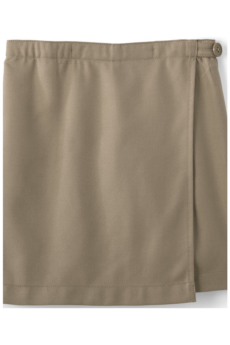 School Uniform Girls Solid A Line Tab Skort Top of Knee, Alternate, color, Khaki