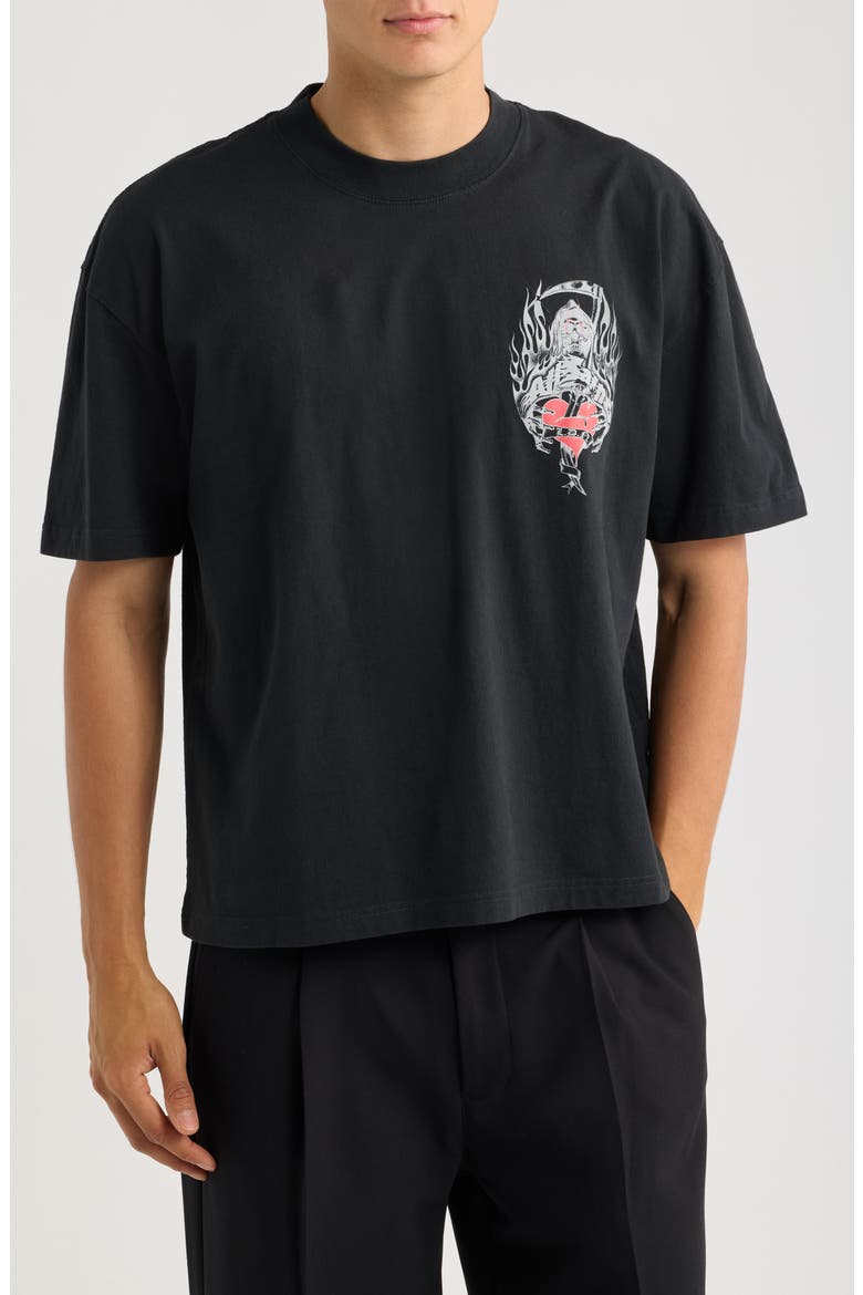 Scimitar Graphic Organic Cotton T-Shirt, Main, color, WASHED BLACK