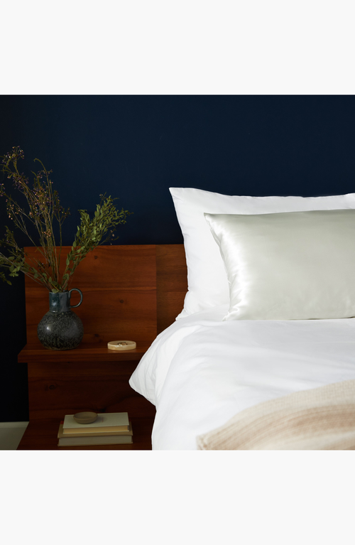 Italic Pure Mulberry Silk Pillowcase In White