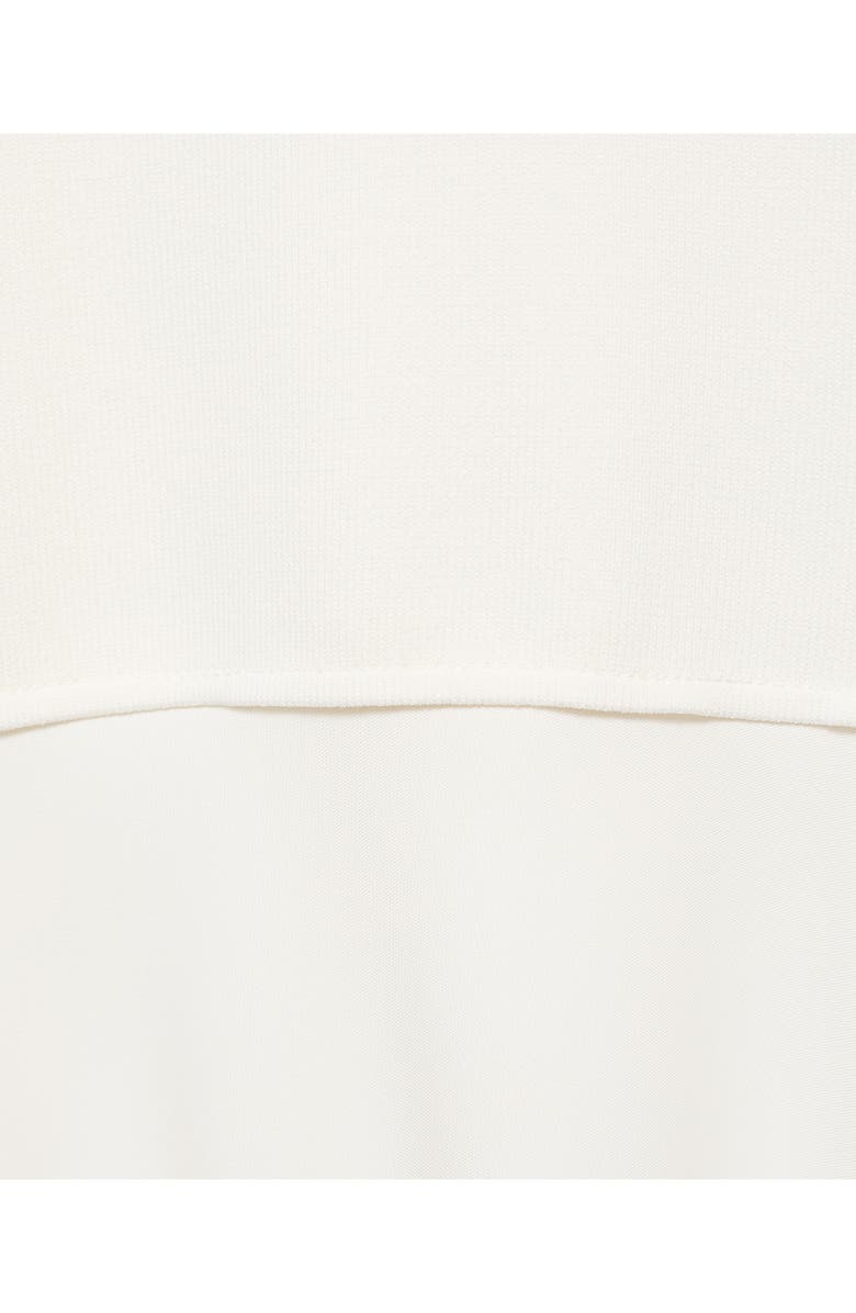 MANGO Sleeveless Combined Maxi Dress, Alternate, color, White