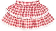 Sweet Wink Red Gingham Skort