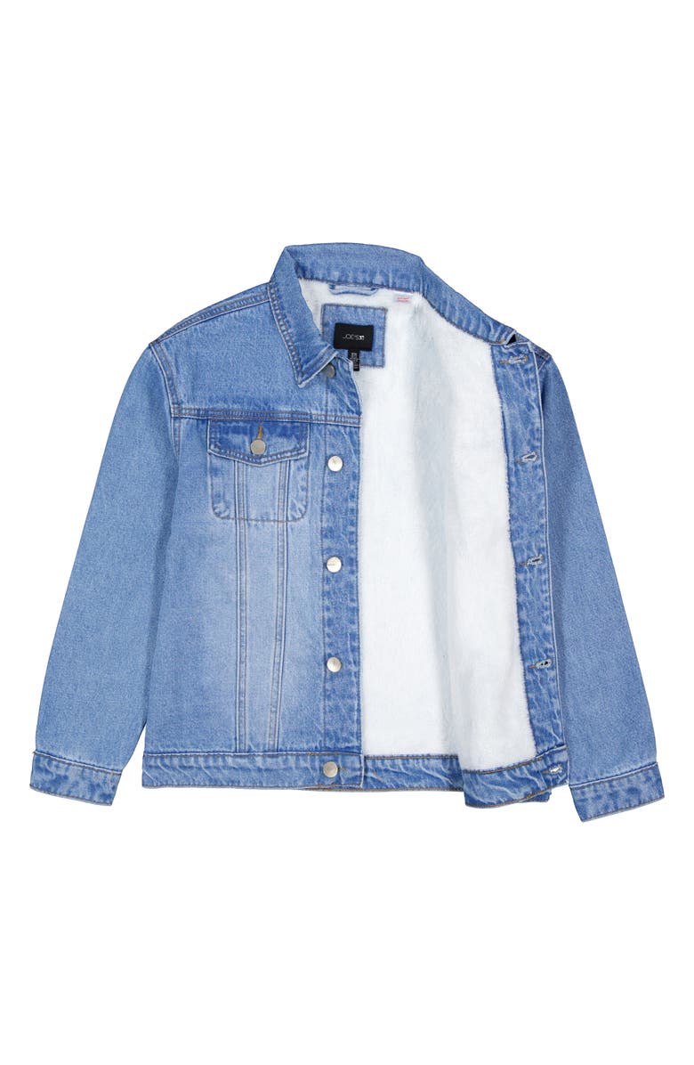 Joe's Jeans Kids' Lined Denim Trucker Jacket, Alternate, color, Light Wash