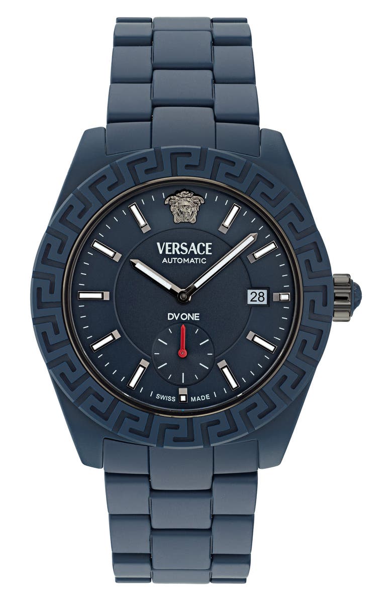Versace DV One Ceramic Bracelet Chronograph Watch, 43mm, Main, color, 