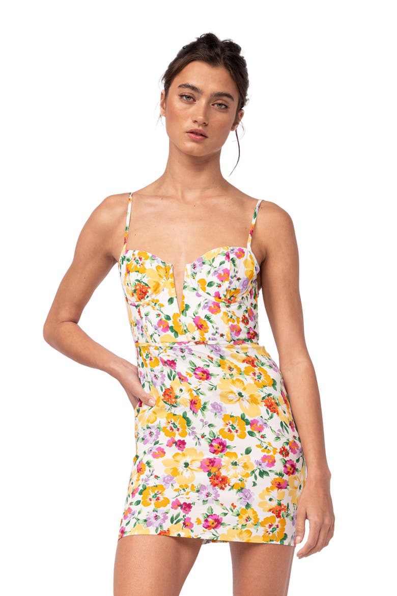 Ruched Back Sleeveless Minidress, Alternate, color, YELLOW