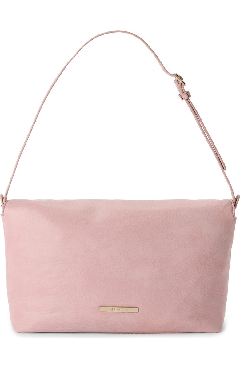 Brahmin Kalina Leather Clutch, Alternate, color, Blush