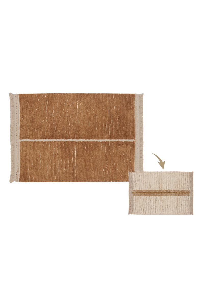 Lorena Canals Reversible Washable Rug Duetto Toffee, Alternate, color, Toffee, Natural, Linen