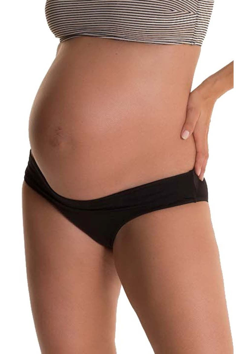 Olivia Maternity Bikini Bottoms, Main, color, BLACK