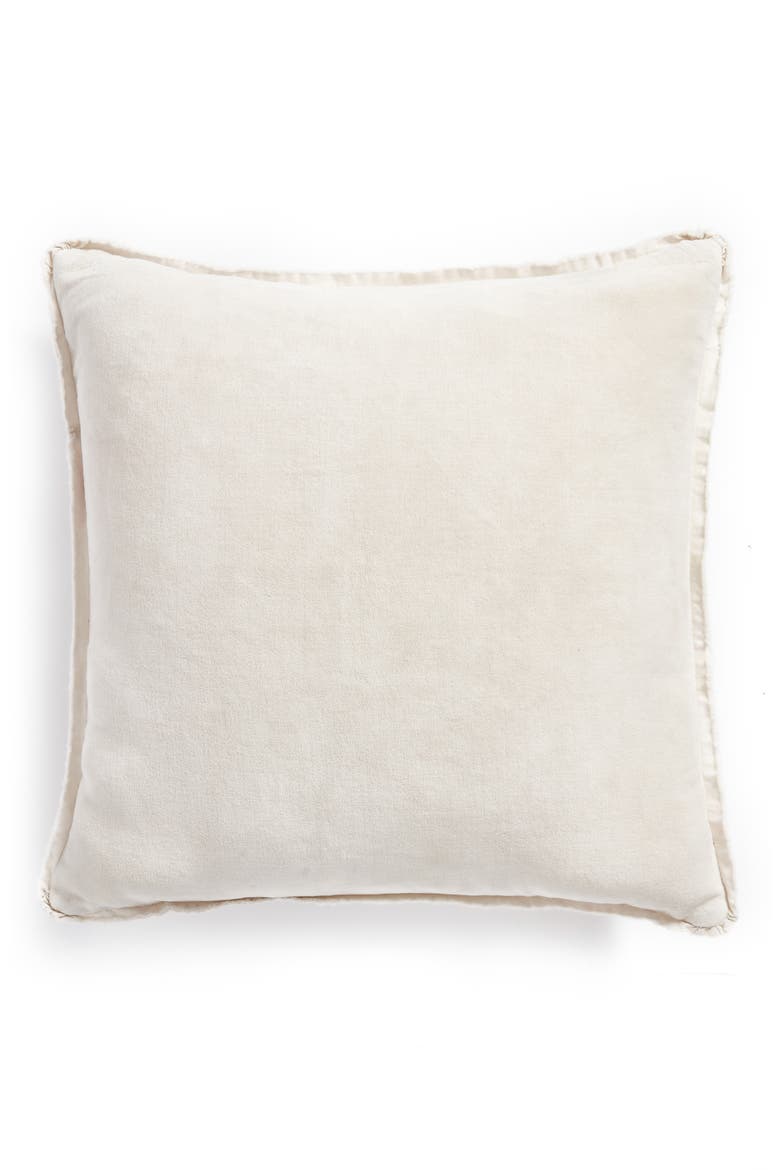 Stonewash Velvet Accent Pillow, Alternate, color, GREY CHIME