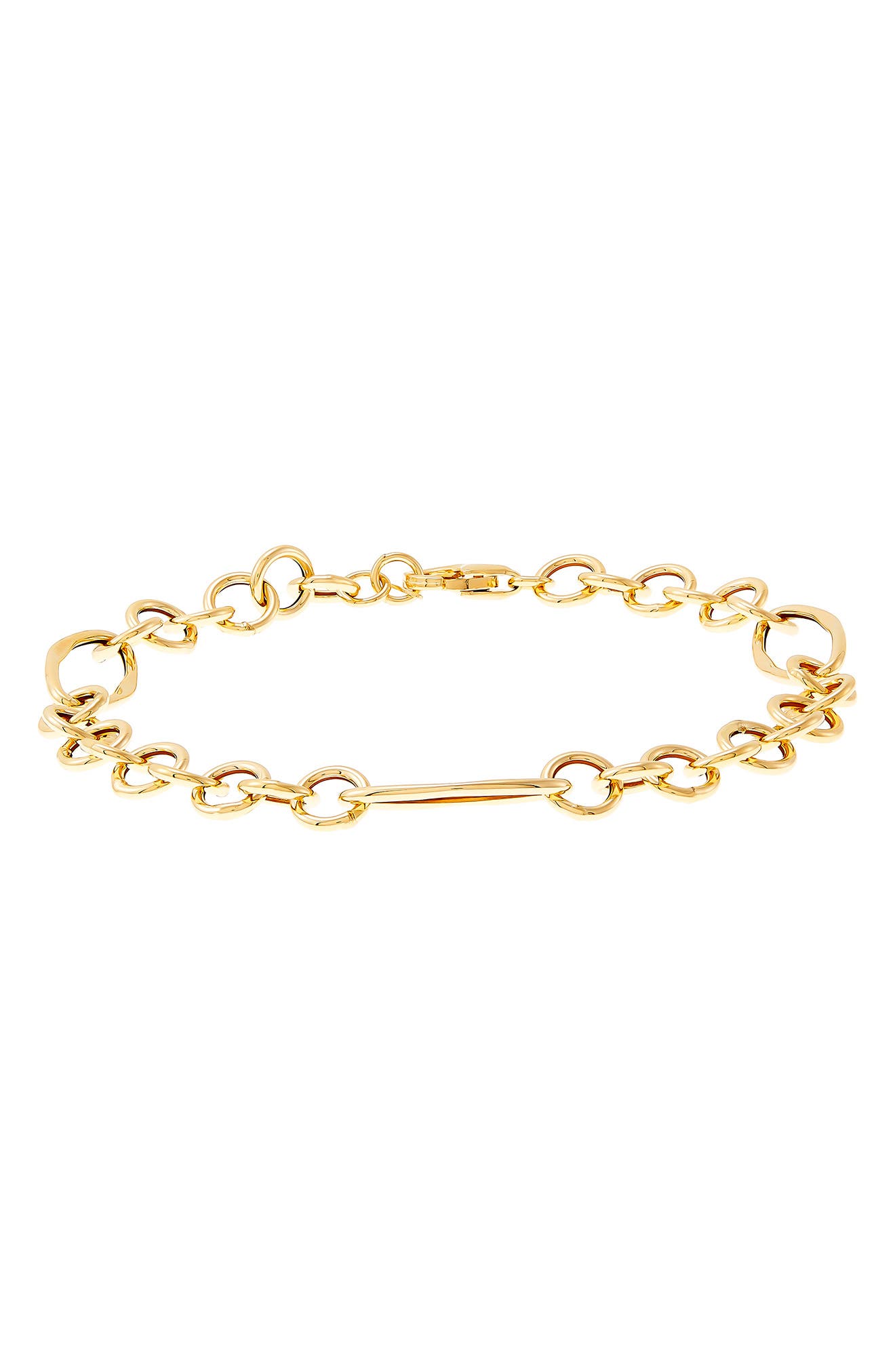 Frankie & Zoe 14K Yellow Gold Oval Station Chain Bracelet