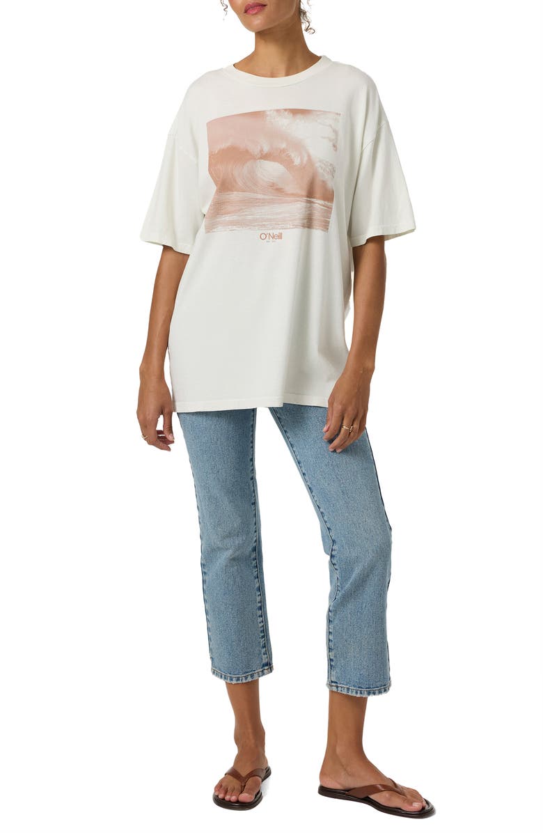 O'Neill Wave Tone Oversize Graphic T-Shirt, Alternate, color, Tofu
