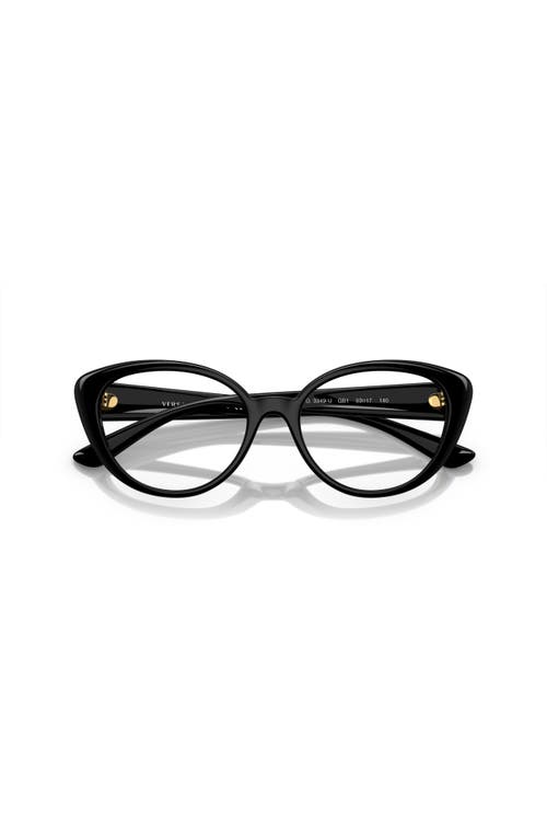 Versace 53mm Oval Optical Glasses In Black