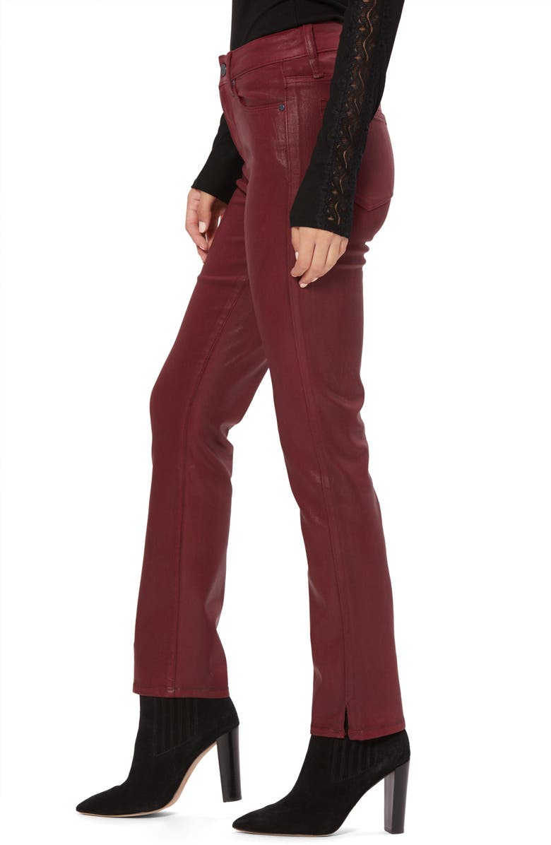 PAIGE Cindy High Waist Coated Side Slit Jeans, Alternate, color,