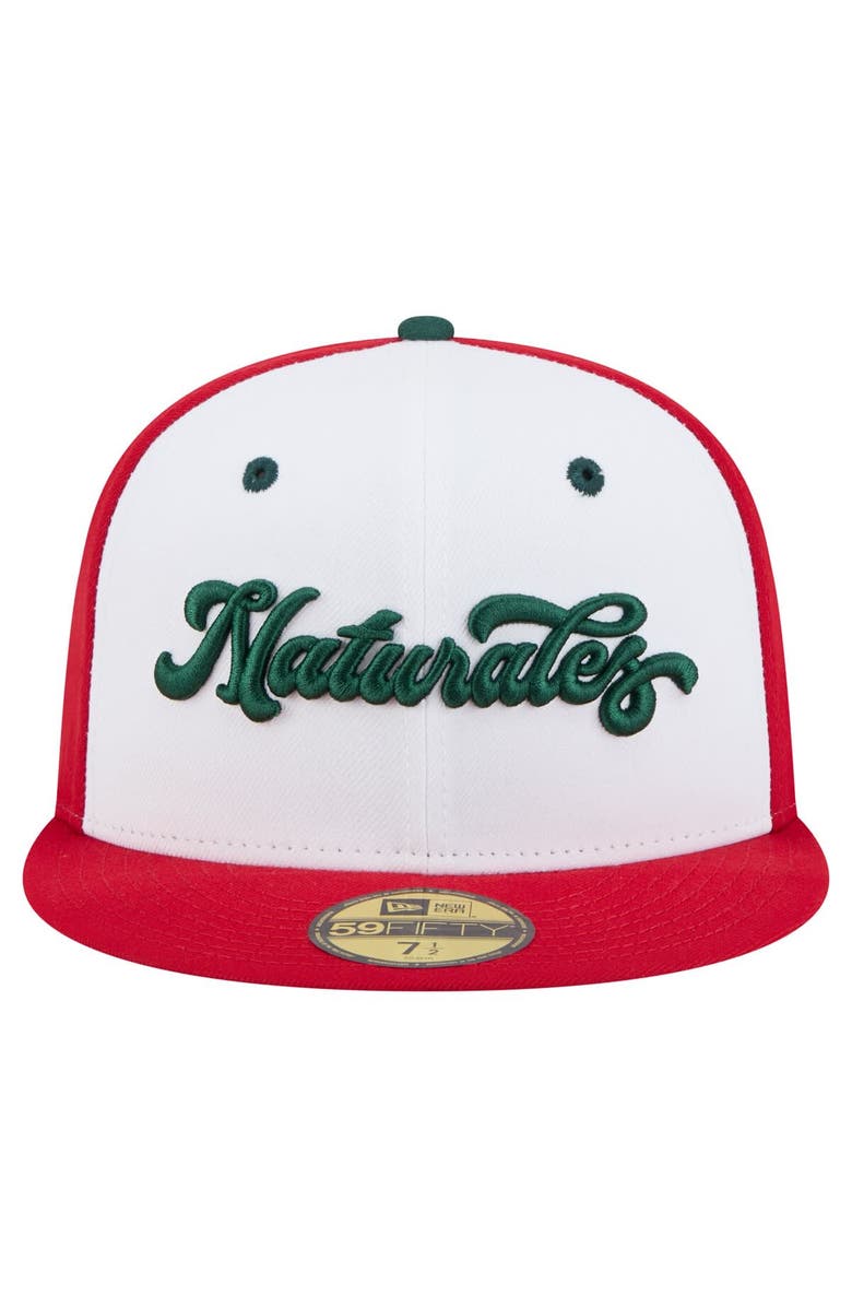 New Era Men's New Era White/Red Northwest Arkansas Naturals Copa de la Diversión 59FIFTY Fitted Hat, Alternate, color, White