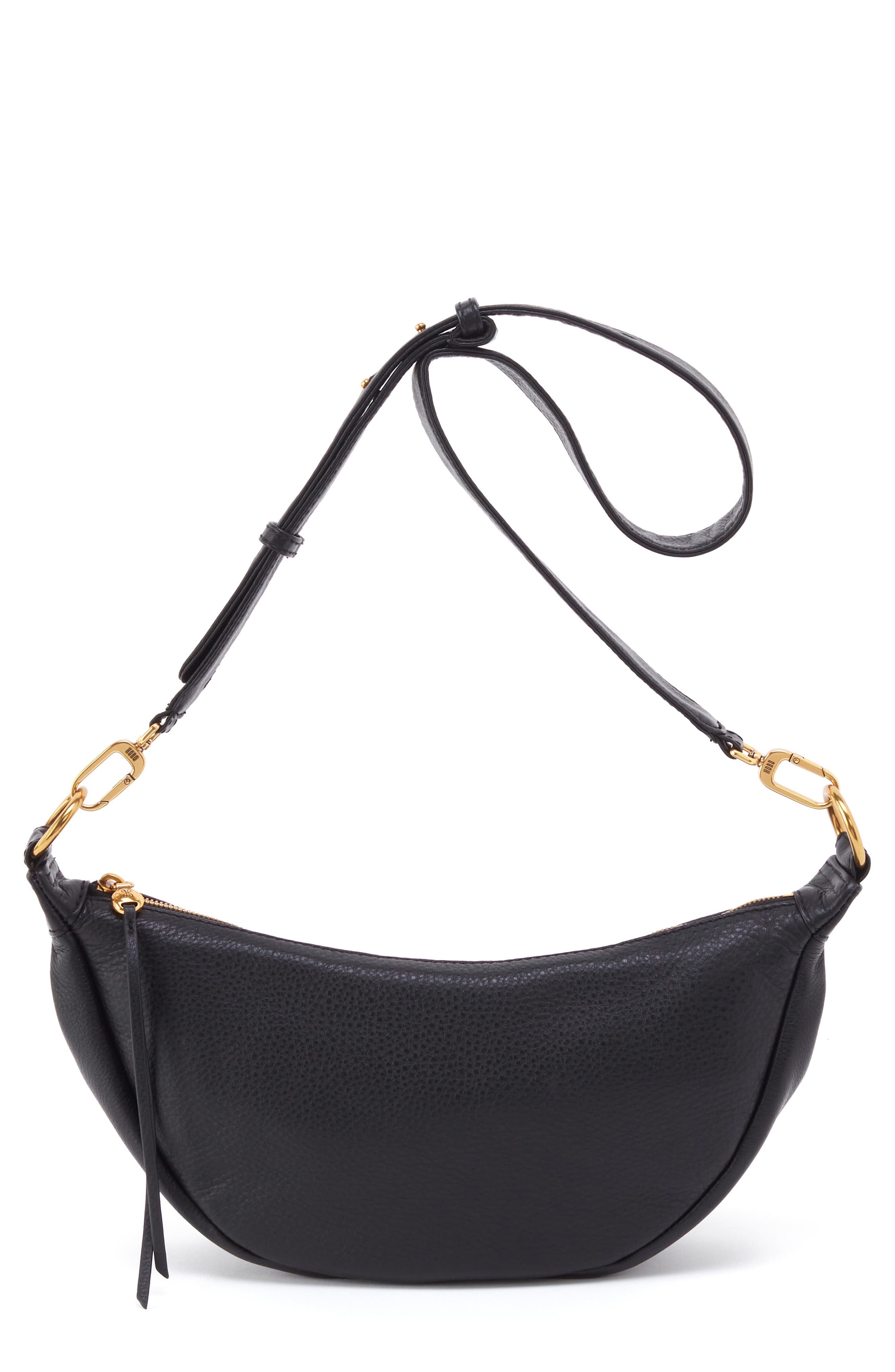 HOBO Knox Leather Crescent Crossbody Bag, Main, color, 