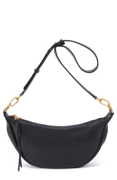 Knox Leather Crescent Crossbody Bag