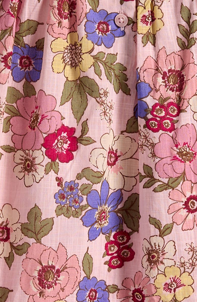 Mini Boden Floral Cotton Dress & Bloomers Set, Alternate, color, Mid Pink Floral
