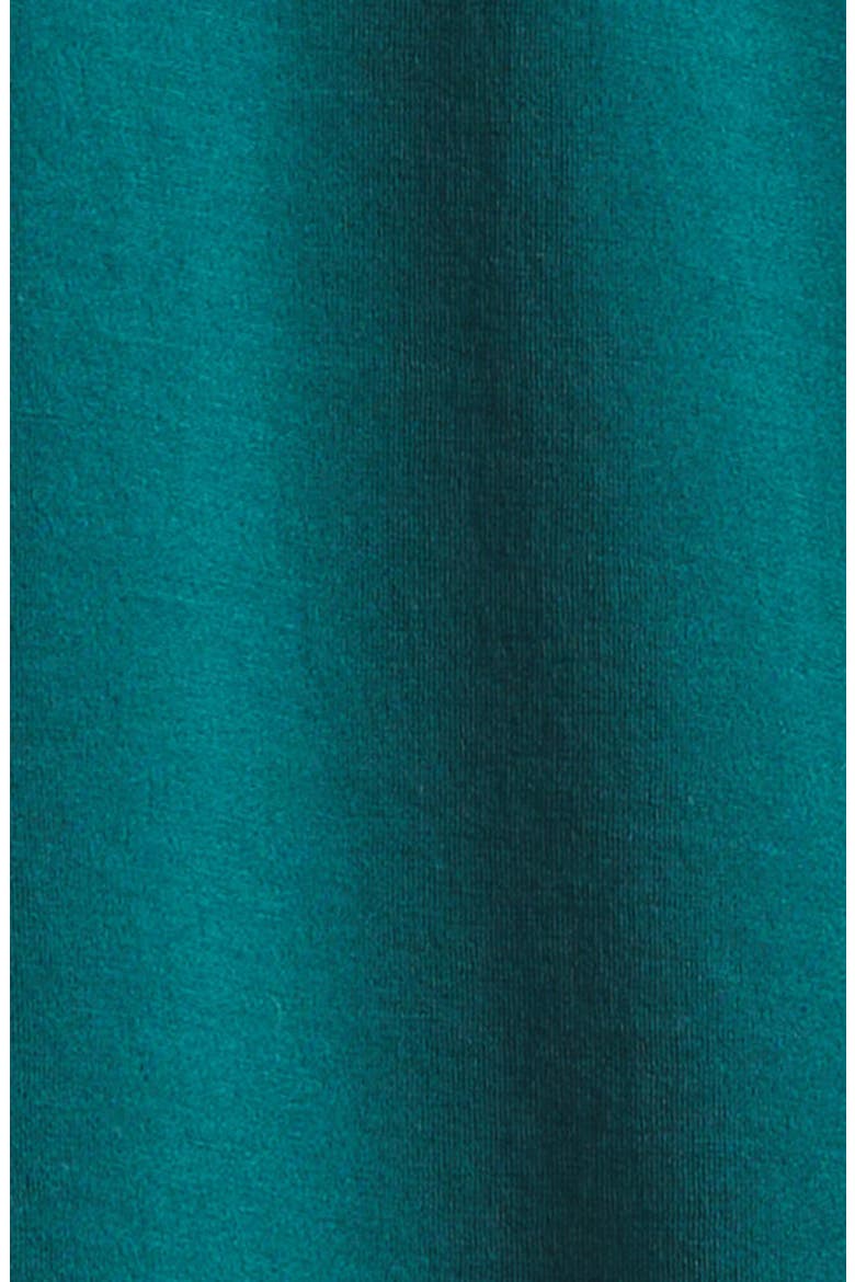 Ami de Coeur Embroidered Long Sleeve Cotton Polo, Alternate, color, VERT SAPIN/ BLANC CREME